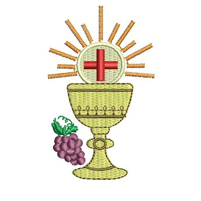 Matriz de matriz Matriz De Bordado Eucaristia Cálice E Uva